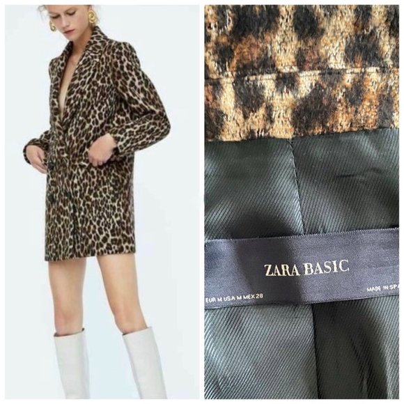 Zara Leopard Print Blazer - Picture 1 of 13